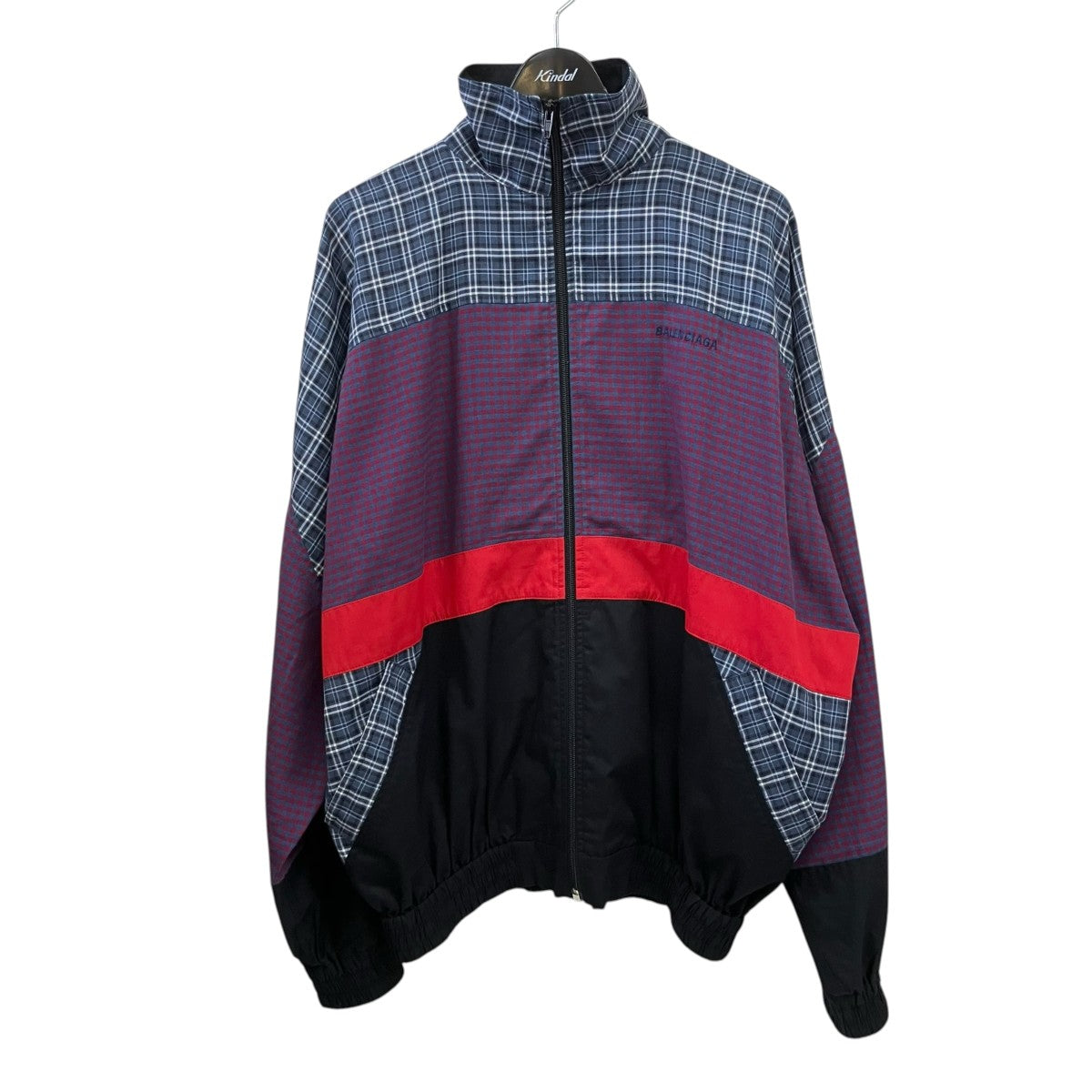 BALENCIAGA チェック切替ジップブルゾン533918 古着・中古-1枚目のアイテム画像