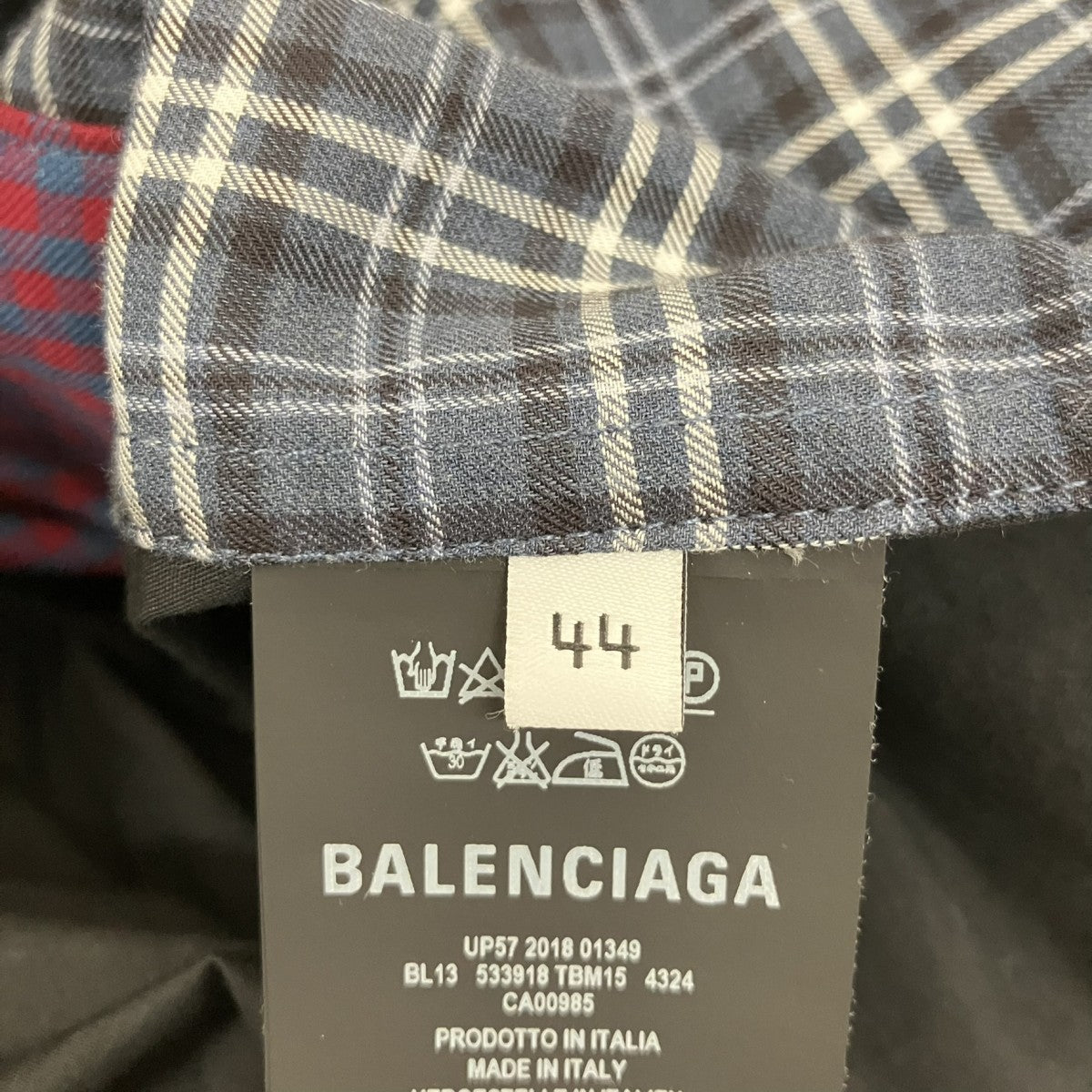 BALENCIAGA チェック切替ジップブルゾン533918 古着・中古-6枚目のアイテム画像