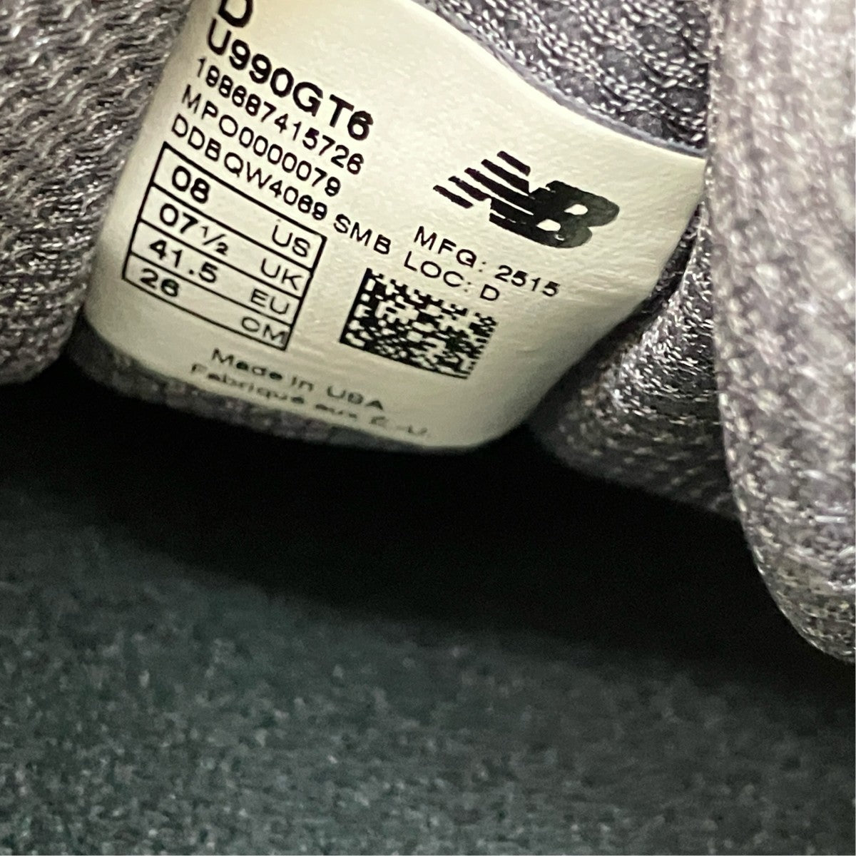 NEW BALANCE スニーカーU990GT6 古着・中古-7枚目のアイテム画像