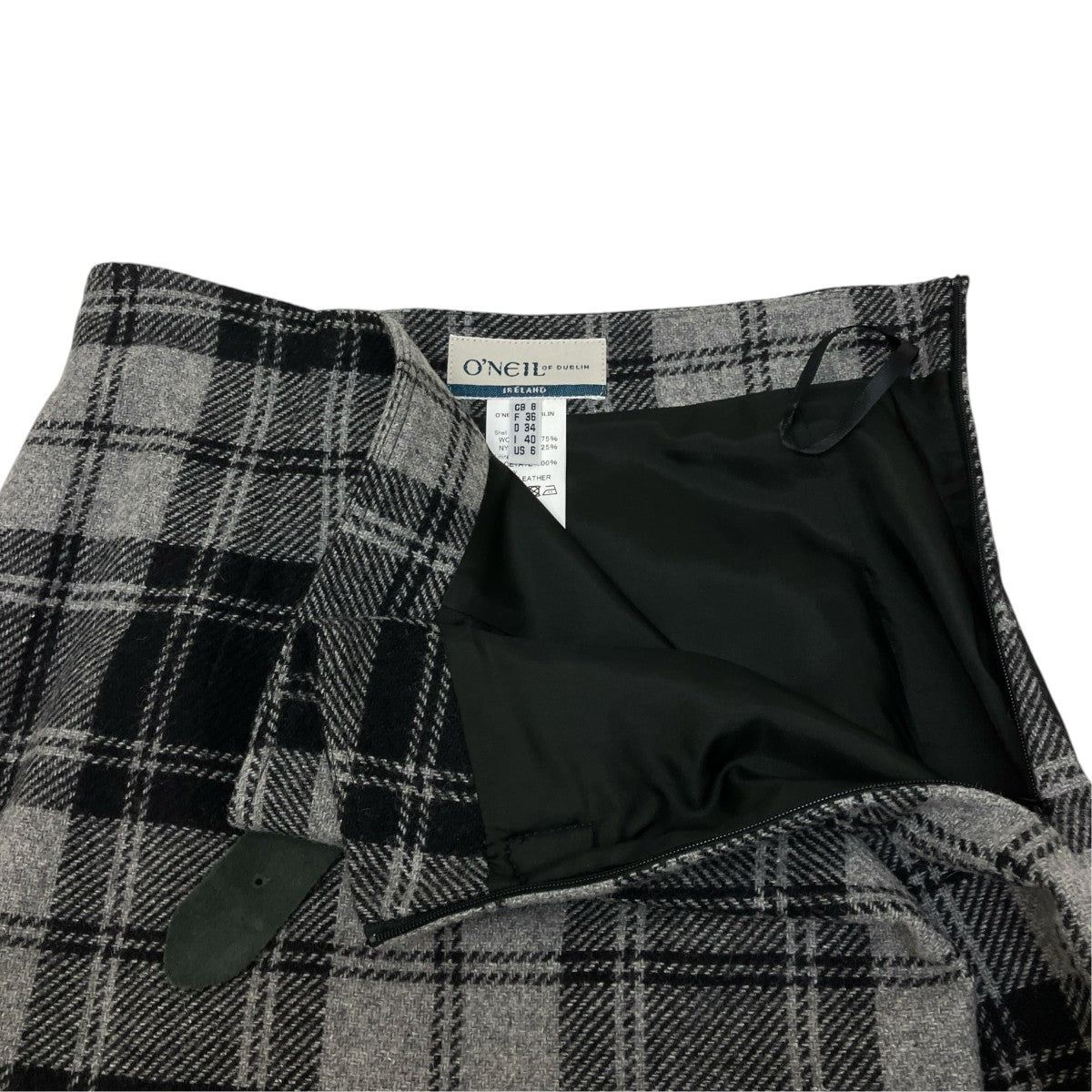 O’NEIL OF DUBLIN チェックラップ風スカート584B 古着・中古-3枚目のアイテム画像