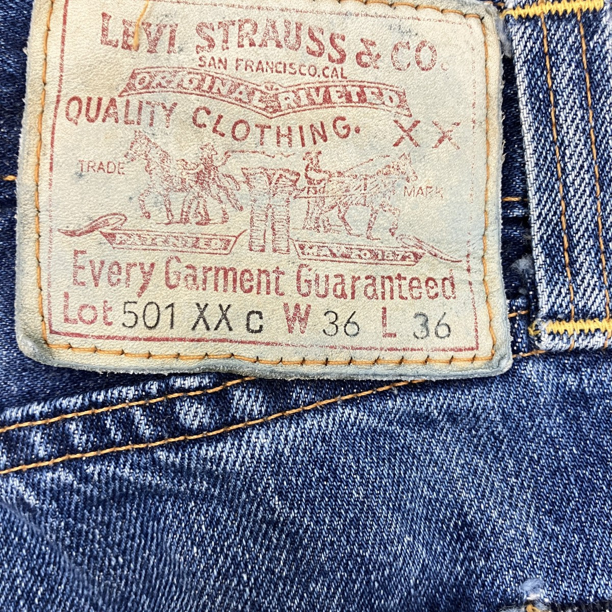 LEVI’S 501XXC90’s復刻 99年製 刻印555バレンシアデニムパンツ37201 0003 古着・中古-8枚目のアイテム画像