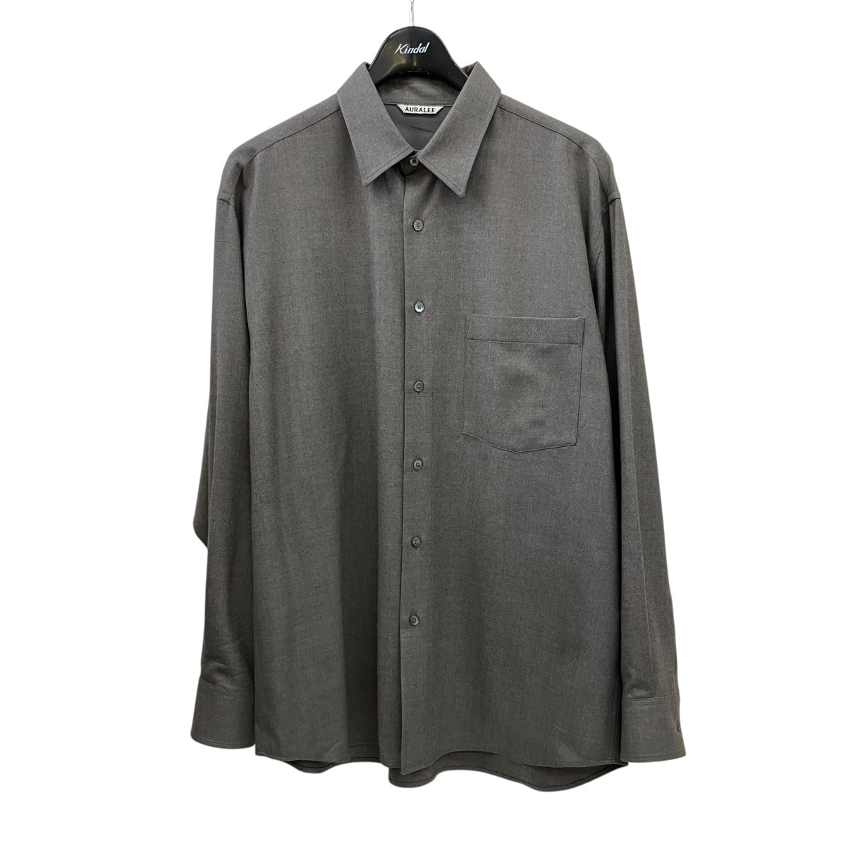 AURALEE 23AWSUPER LIGHT WOOL SHIRTウールシャツA23AS01OS 古着・中古-1枚目のアイテム画像