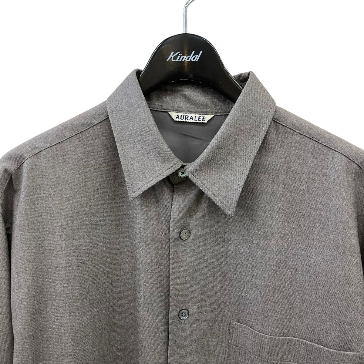 AURALEE 23AWSUPER LIGHT WOOL SHIRTウールシャツA23AS01OS 古着・中古-2枚目のアイテム画像