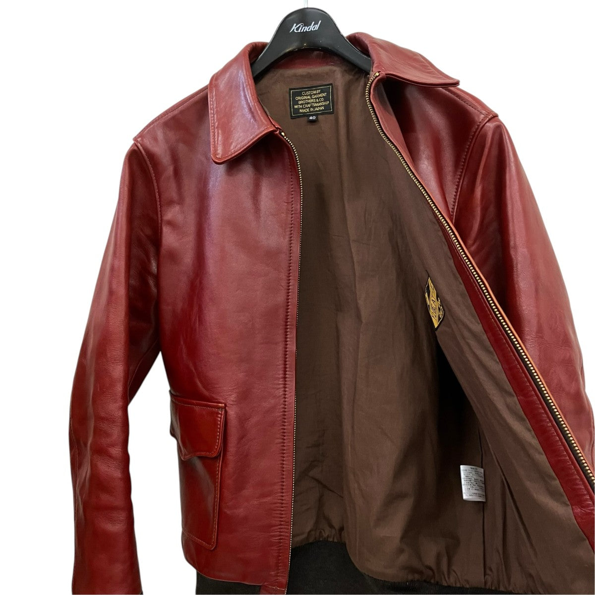 Original Garment Brothers レザージャケット 古着・中古-3枚目のアイテム画像