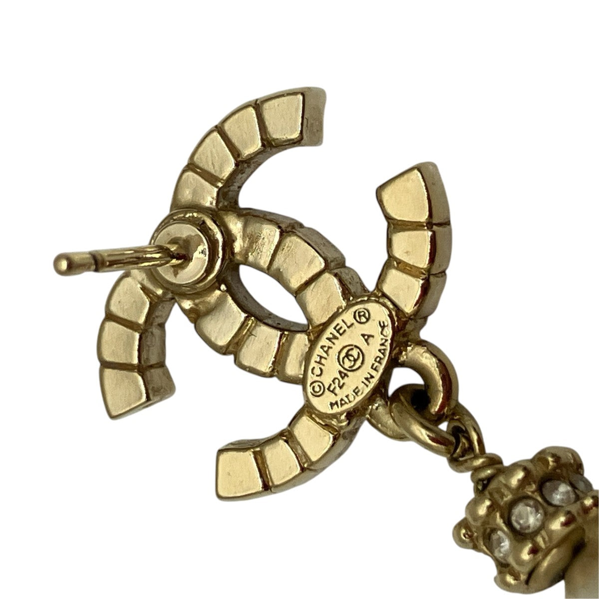 CHANEL F24ティアドロップパールピアス 古着・中古-4枚目のアイテム画像