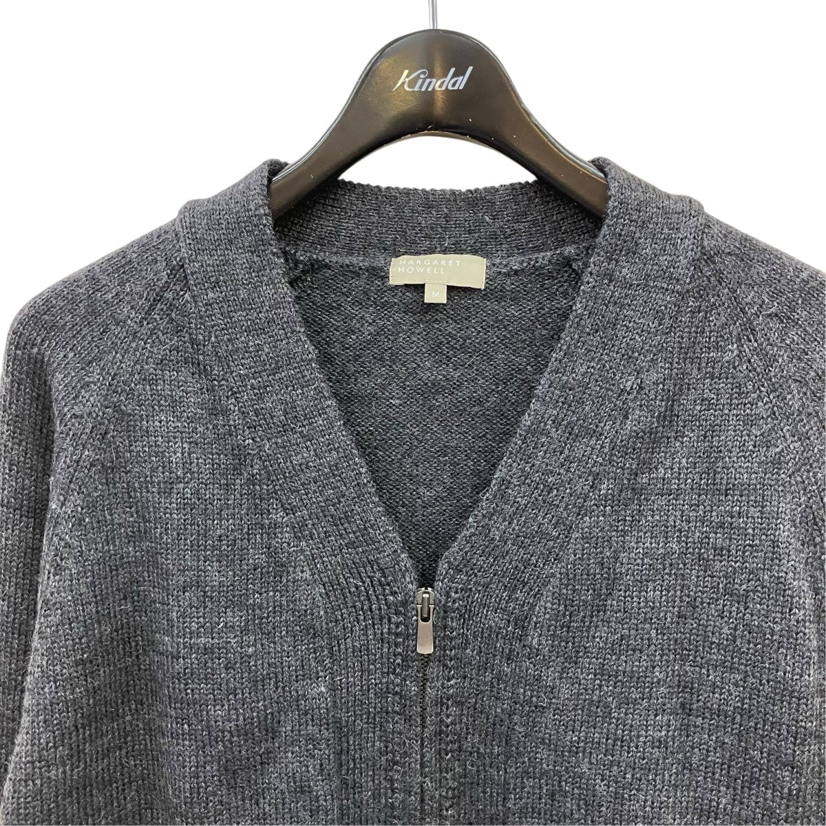 MARGARET HOWELL 22AWジップアップニットカーディガン579-2260010 古着・中古-2枚目のアイテム画像