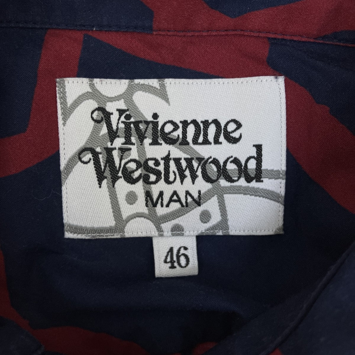 Vivienne Westwood man 総柄アシメトリーシャツ 古着・中古-5枚目のアイテム画像