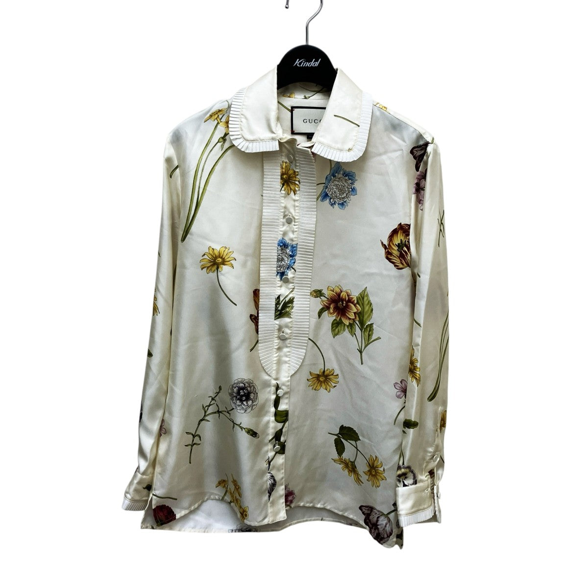 GUCCI フラワープリントシルク長袖シャツUP51 2015 02919 古着・中古-2枚目のアイテム画像