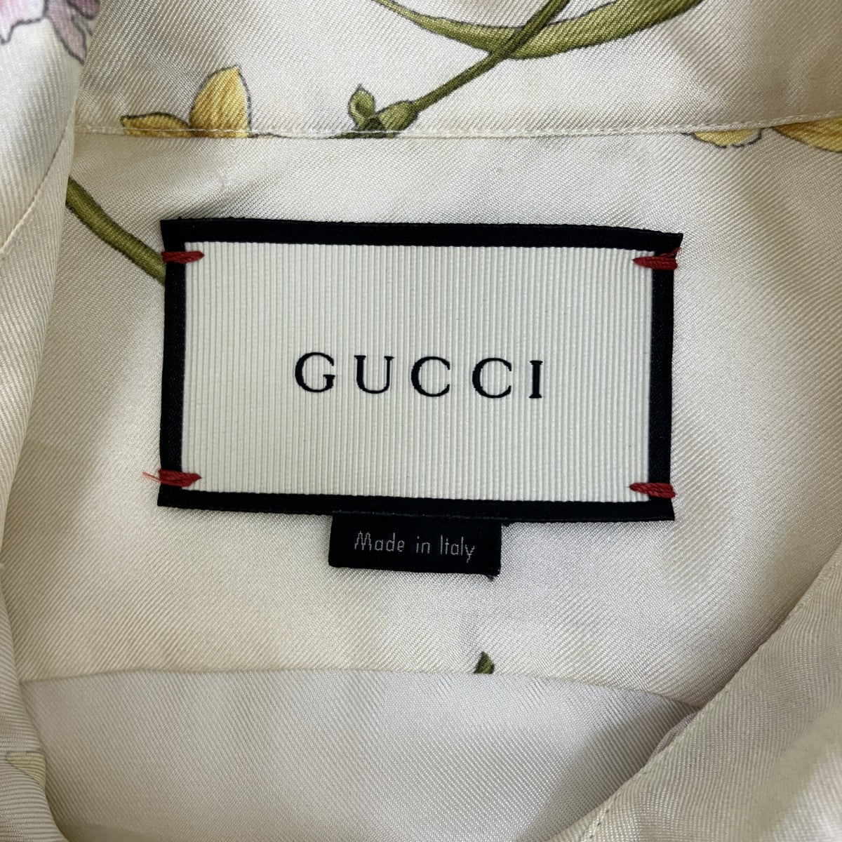 GUCCI フラワープリントシルク長袖シャツUP51 2015 02919 古着・中古-5枚目のアイテム画像