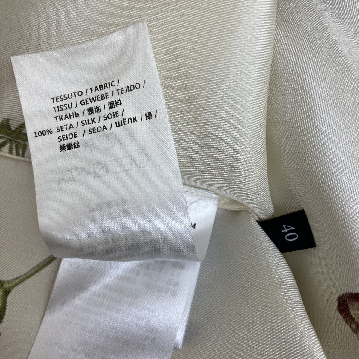 GUCCI フラワープリントシルク長袖シャツUP51 2015 02919 古着・中古-6枚目のアイテム画像