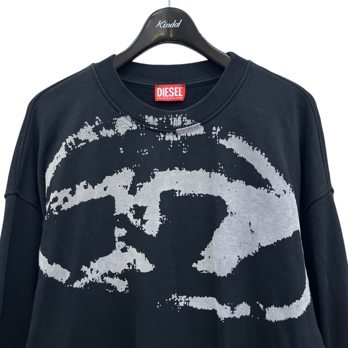 DIESEL 24AWS-BOXT-N5フロッキープリントクルーネックスウェット0DQAK 古着・中古-3枚目のアイテム画像