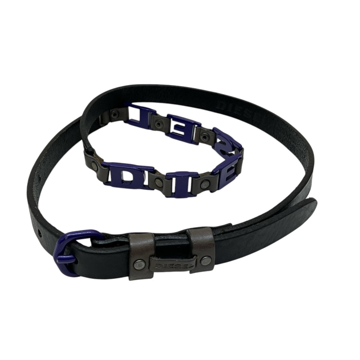 DIESEL ロゴレザーベルト 古着・中古-1枚目のアイテム画像