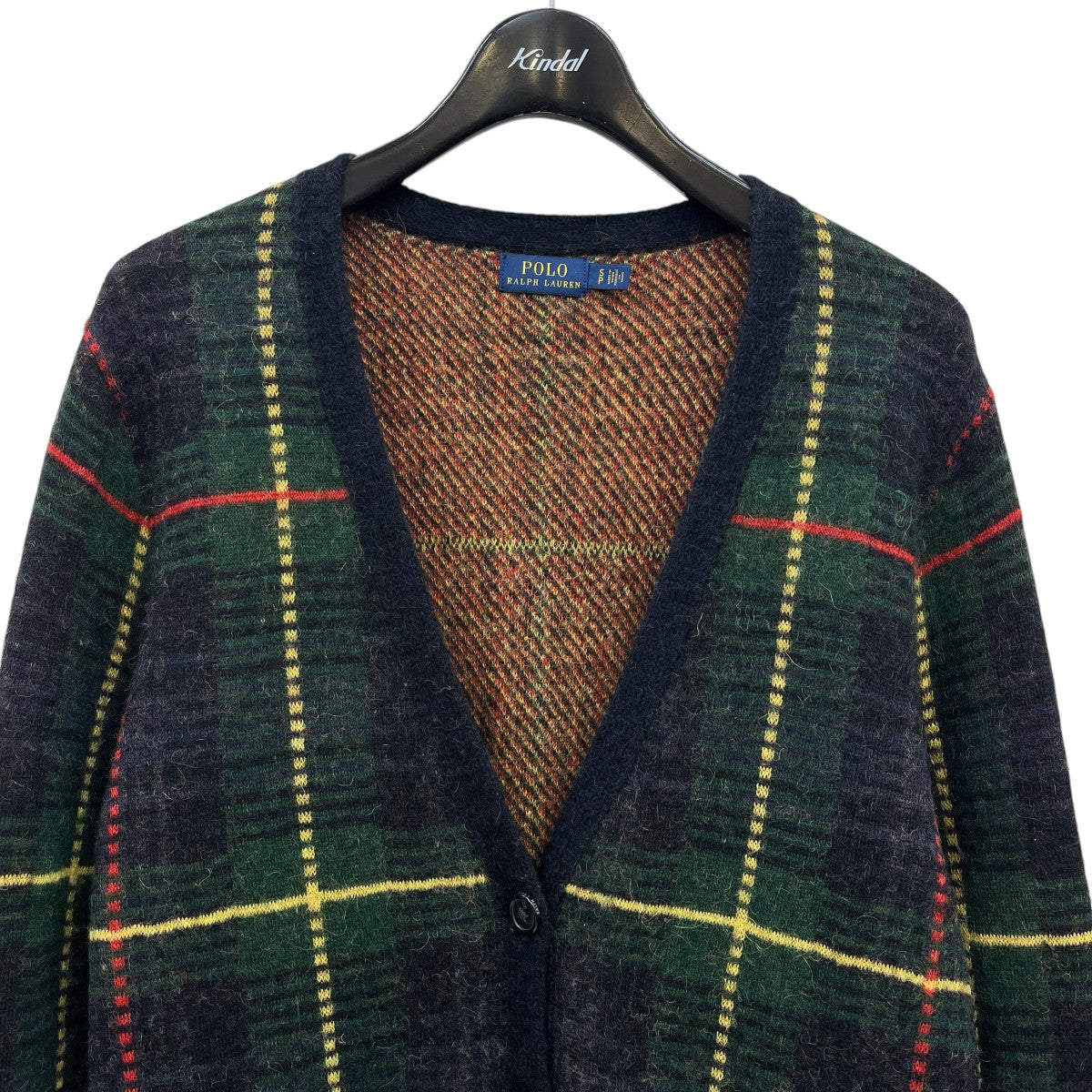POLO RALPH LAUREN タータンチェックVネック 古着・中古-3枚目のアイテム画像