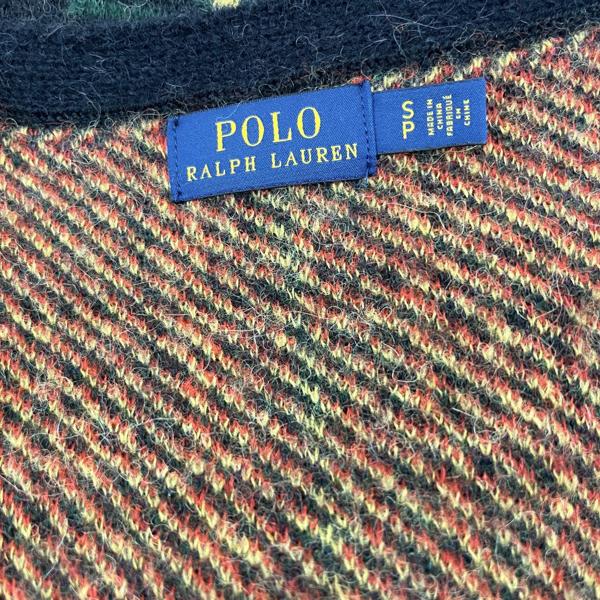 POLO RALPH LAUREN タータンチェックVネック 古着・中古-5枚目のアイテム画像