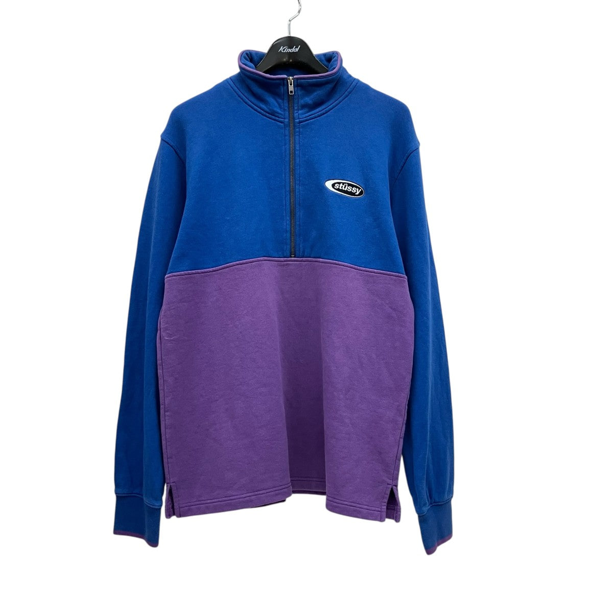stussy バイカラーハーフジッププルオーバー 古着・中古-1枚目のアイテム画像