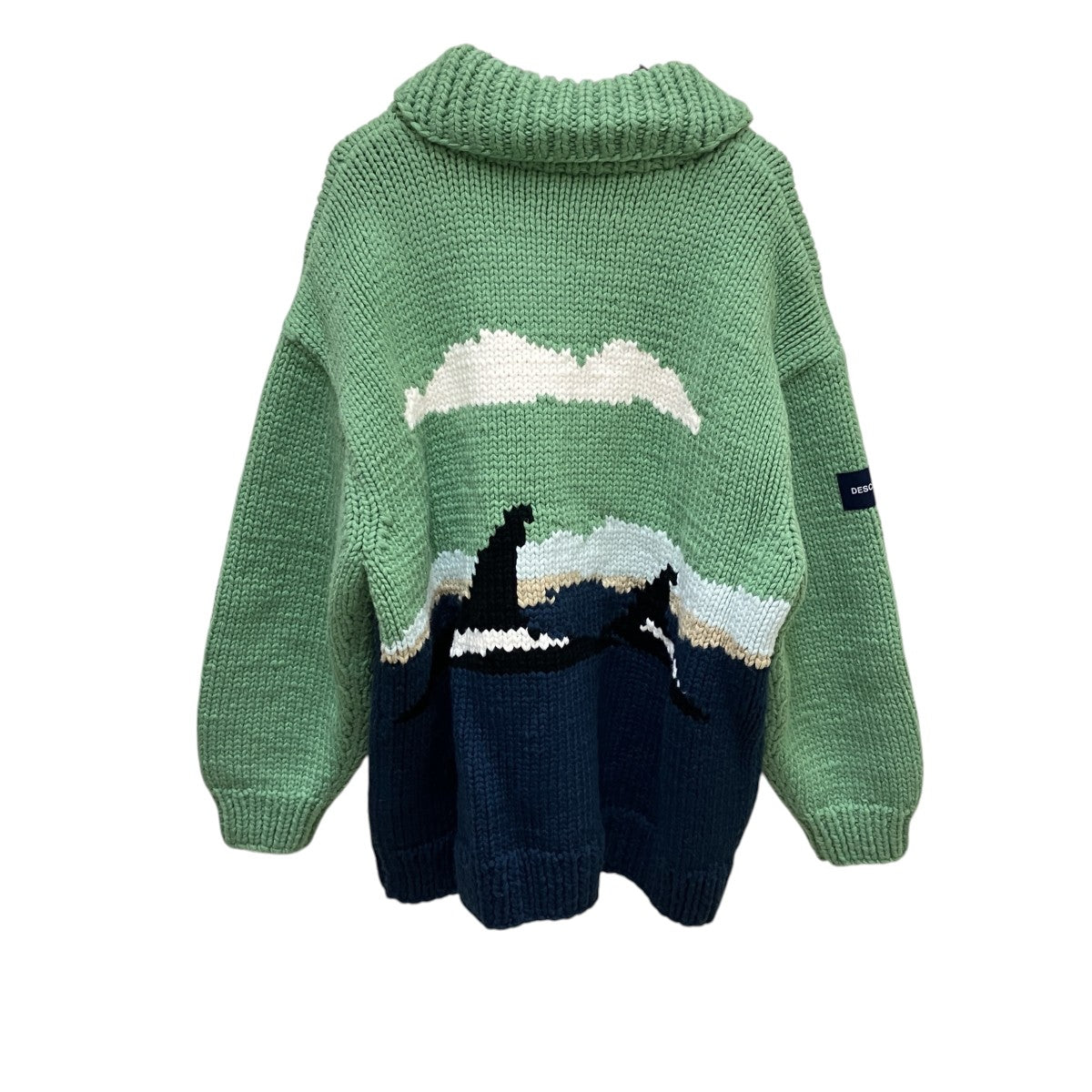 DESCENDANT 23AWSUNKEN COWICHN SWEATERカウチンニットカーディガン 古着・中古-4枚目のアイテム画像