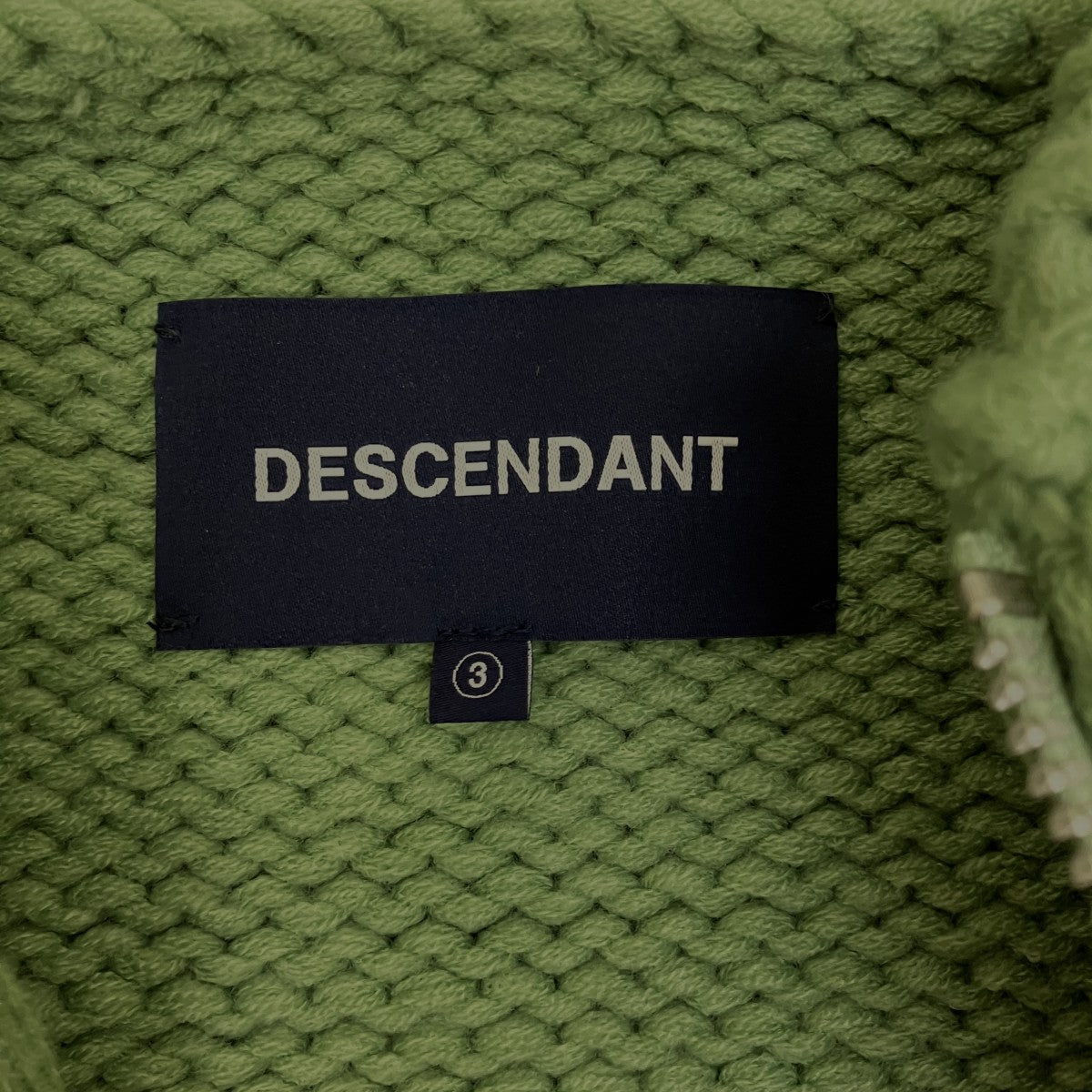 DESCENDANT 23AWSUNKEN COWICHN SWEATERカウチンニットカーディガン 古着・中古-6枚目のアイテム画像