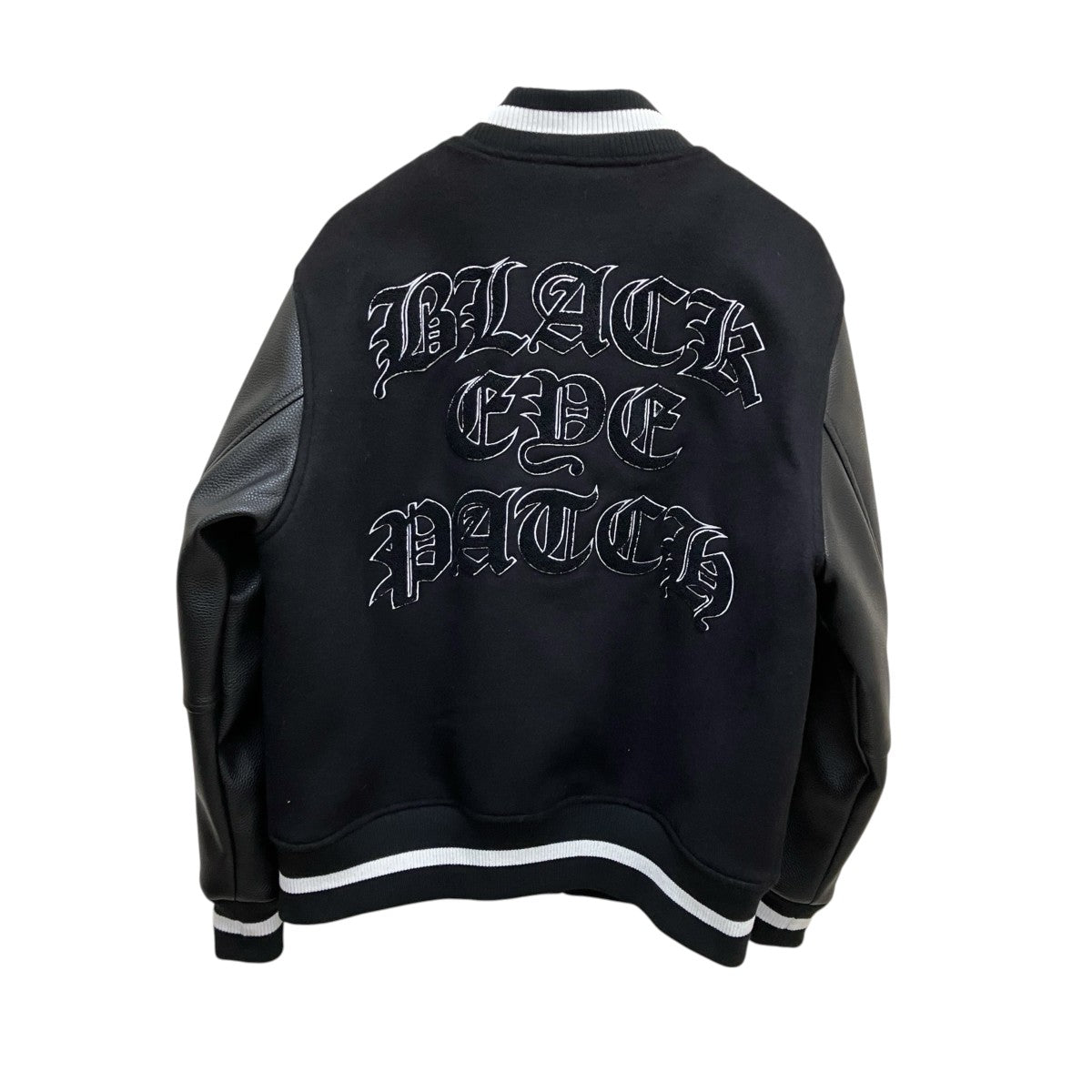 BlackEyePatch OE BIG B MELTON VARSITY JACKET BLACKスタジャン 古着・中古-3枚目のアイテム画像