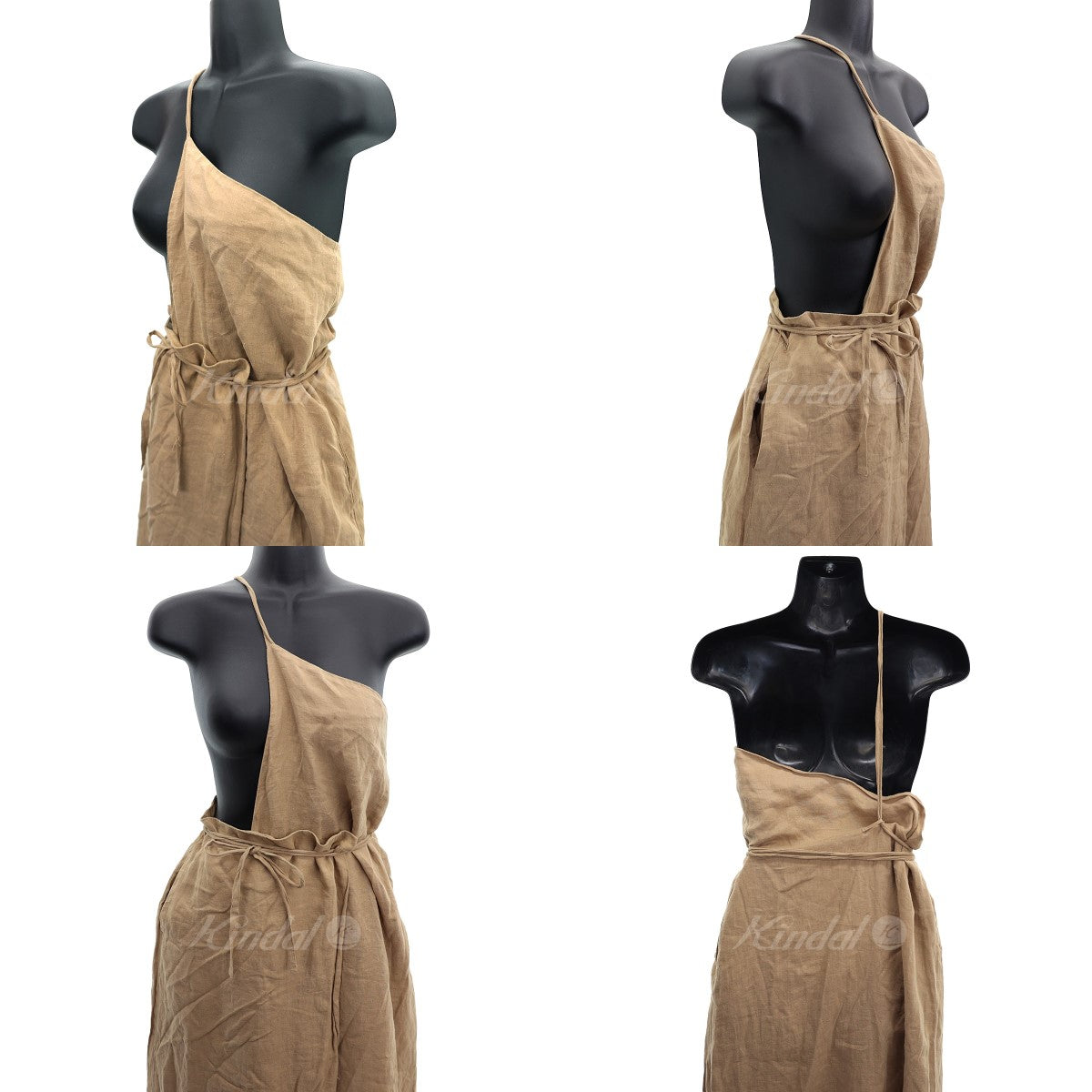 【One Shoulder Sarong Wrap Skirt】リネンワンショルダーラップスカート
