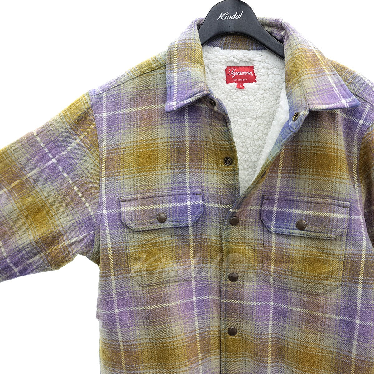 SUPREME(シュプリーム) 22AW Shearling Lined Flannel Shirt裏ボアフランネルシャツジャケット