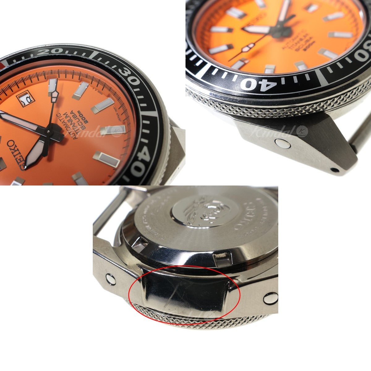 SEIKO(セイコー) SAMURAI ORANGE　チタン　自動巻きダイバーズウォッチ 7S25-00D0／SBDA005