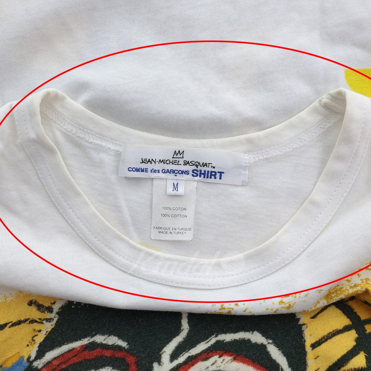 得価定番コムデギャルソン バスキア Tシャツ sizeS Tシャツ/カットソー(半袖/袖なし)