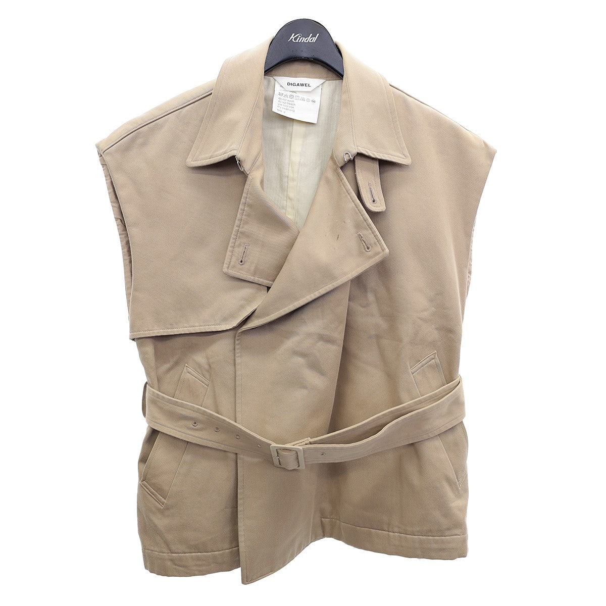 DIGAWEL TRENCH VEST トレンチベスト 古着・中古-1枚目のアイテム画像