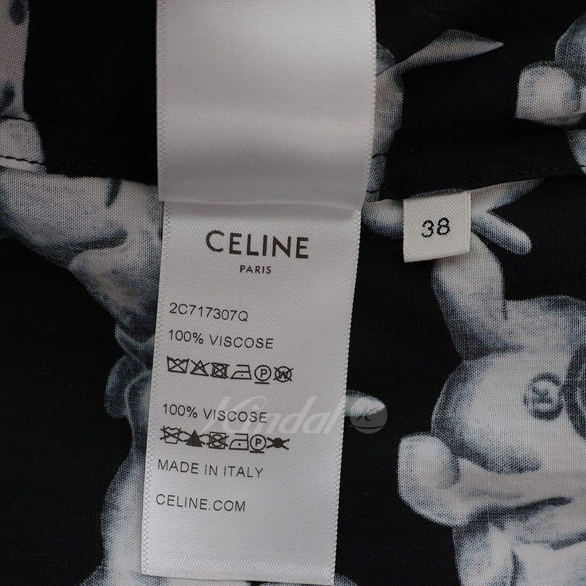 CELINE(セリーヌ) 22SS アーティストプリントシャツ 2C717307Q 2C717307Q ブラック／ホワイト サイズ  38｜【公式】カインドオルオンライン ブランド古着・中古通販【kindal】