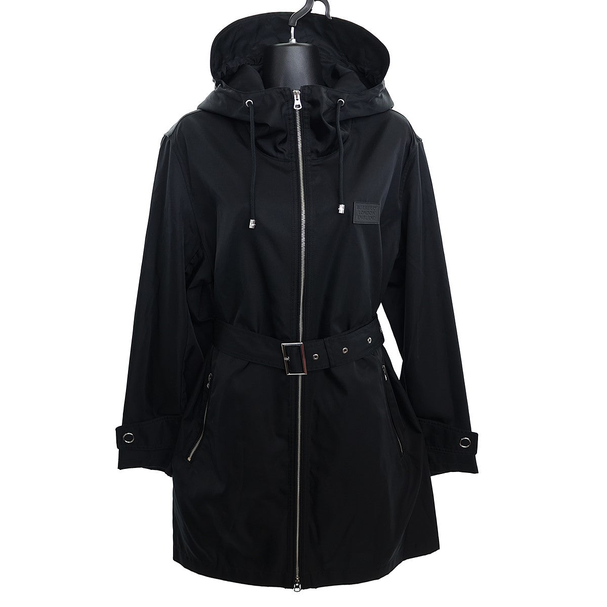 BURBERRY(バーバリー) フーデッドジップジャケット Knighton Logo Patch Hooded Raincoat