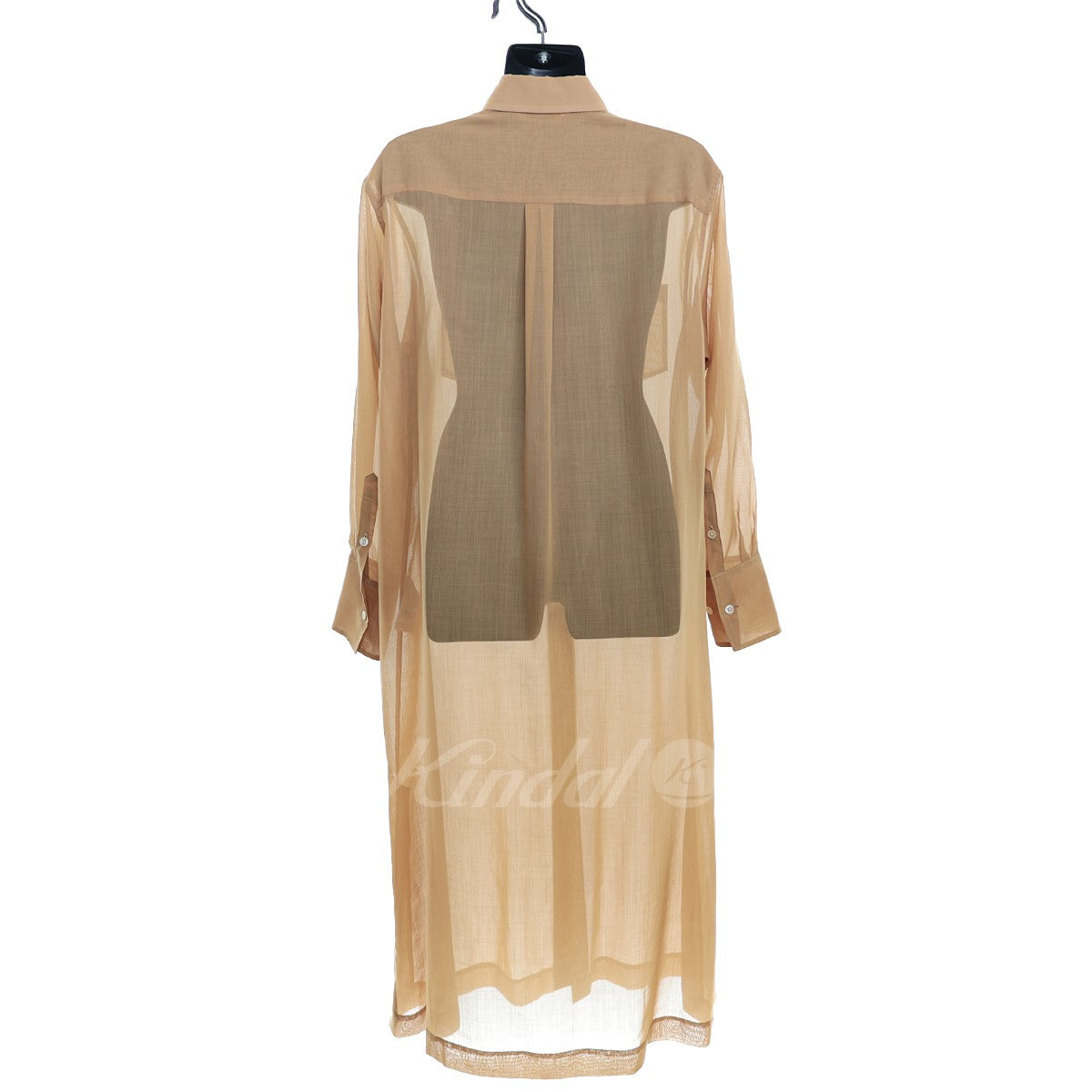 AURALEE(オーラリー) シャツワンピースWOOL Polyester SHEER CLOTH SHIRTS ONEPIECE ブラウン サイズ:0 レディース ワンピース 中古・古着
