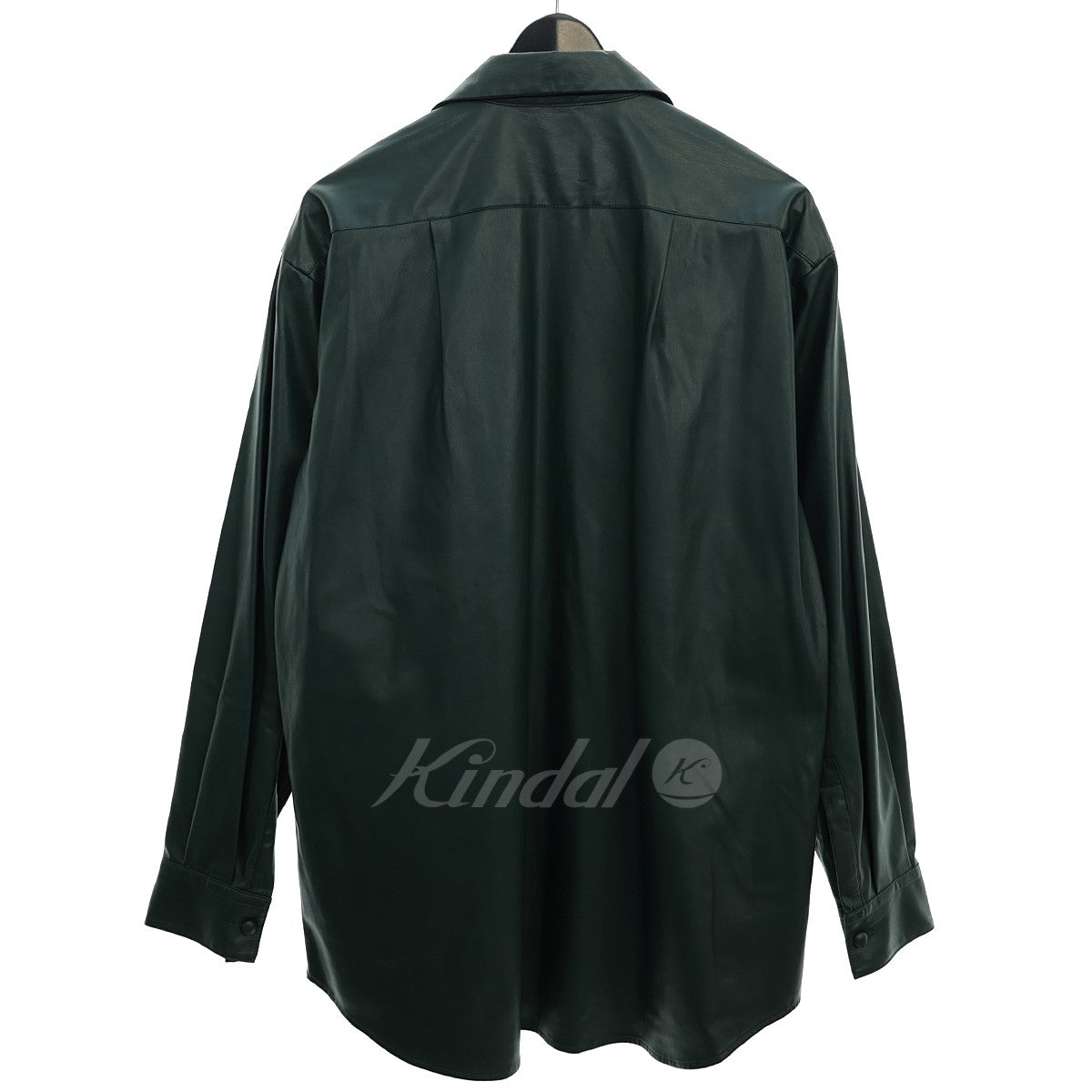 SASQUATCHfabrix．(サスクワァッチファブリックス．) フェイクレザーシャツ　FAKE LEATHER OPEN COLLAR SHIRT