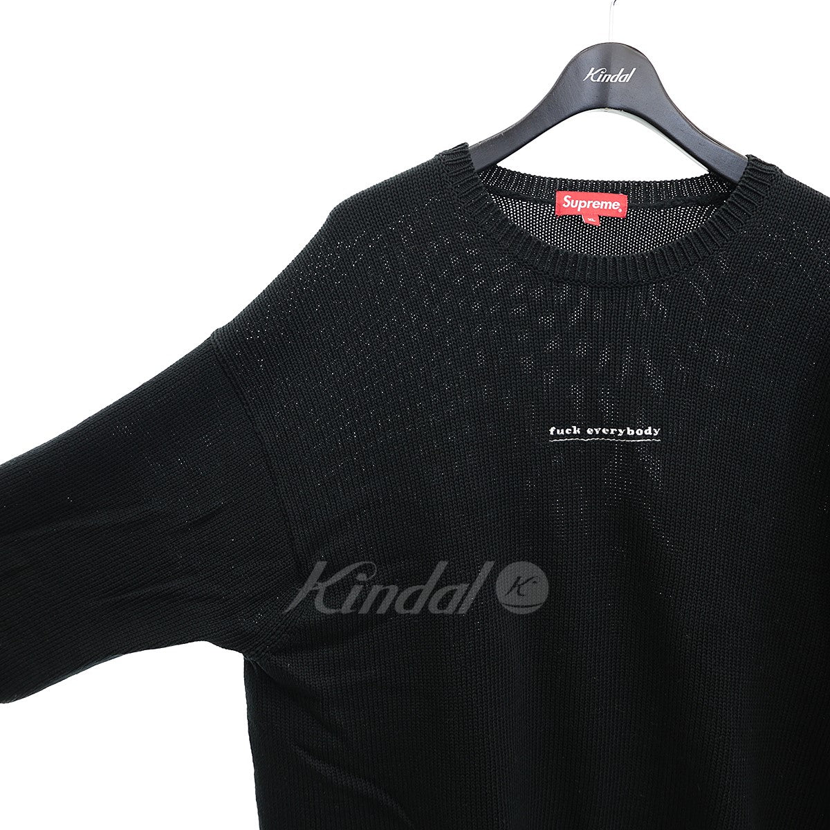 SUPREME(シュプリーム) 19SS　Fuck Everybody Sweater　クルーネックコットンニットプルオーバー