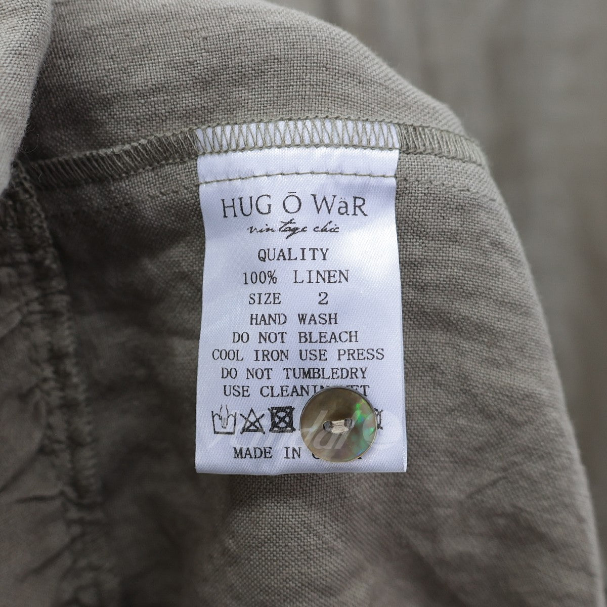 HUG O WaR(ハグオーワー) リネンフリルティアードワンピース　OP-L405