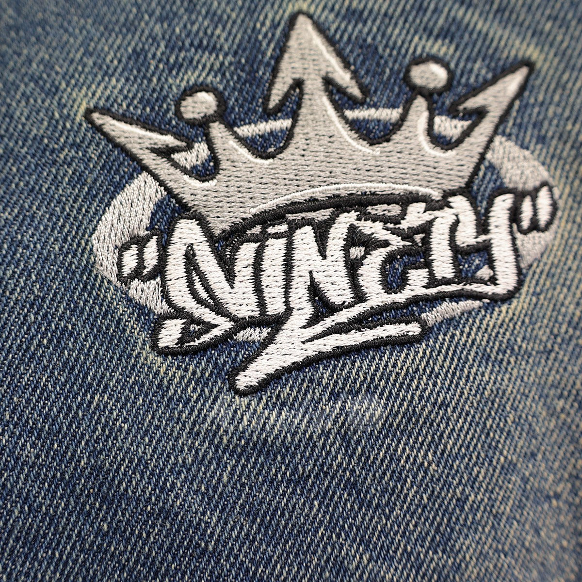 9090(ナインティナインティ) King Logo Vintage Denim Hoodie デニム 