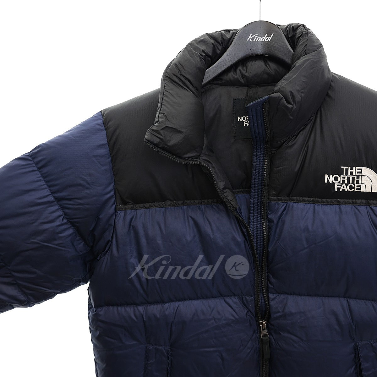 THE NORTH FACE◇Nuptse Light Jacket/ダウンジャケット/M/-/NVY/無地 