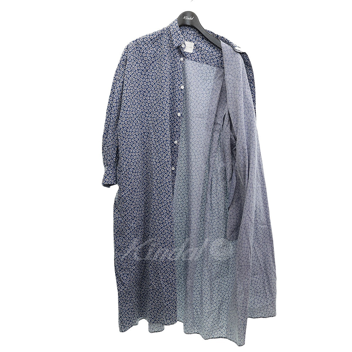 TOUJOURS(トゥジュー) Back Side One Way Pleated Shirt Dress 総柄 ...