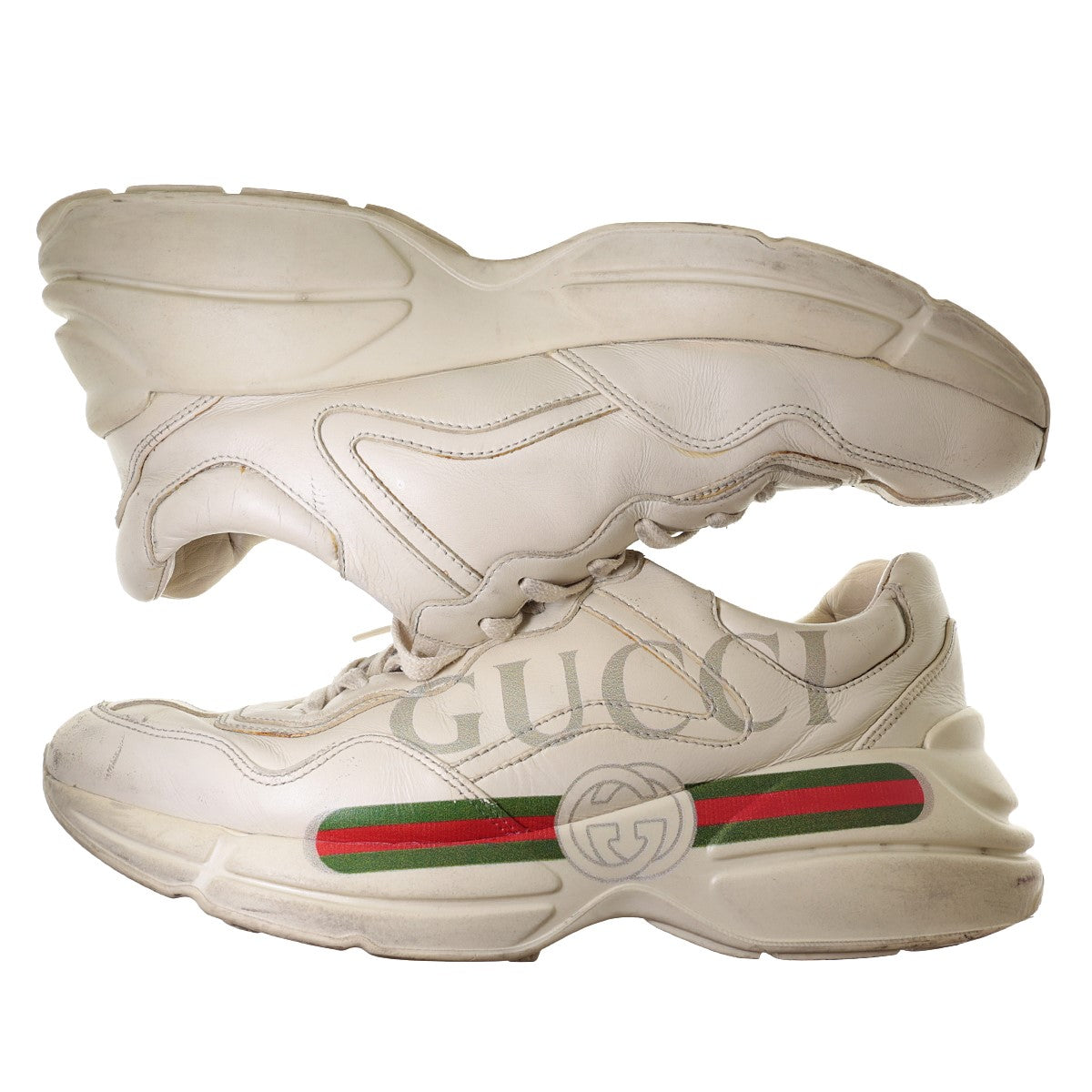 GUCCI(グッチ) RHYTONライトン スニーカー500877 500877 アイボリーベージュ サイズ 9｜【公式】カインドオルオンライン  ブランド古着・中古通販【kindal】