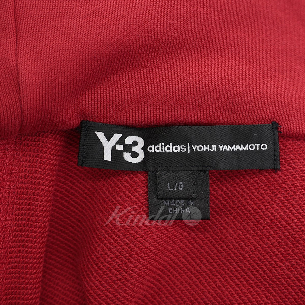 Y-3 adidas パーカー RED ヨウジ ヤマモト柄デザインプリント - トップス