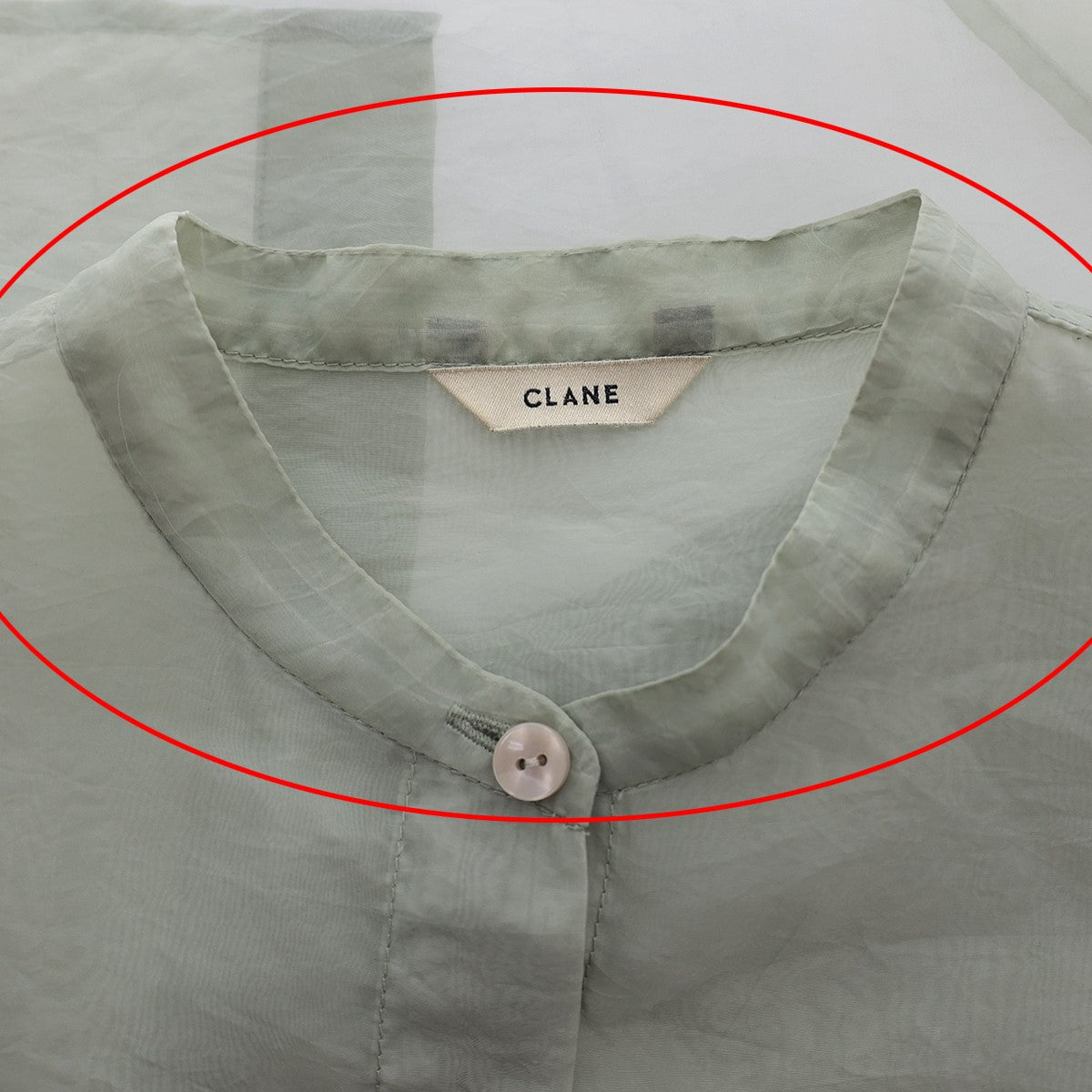 【NEW得価】CLANE シアーシャツ　新品未使用　シースルー　トップス　クラネ シャツ/ブラウス(長袖/七分)