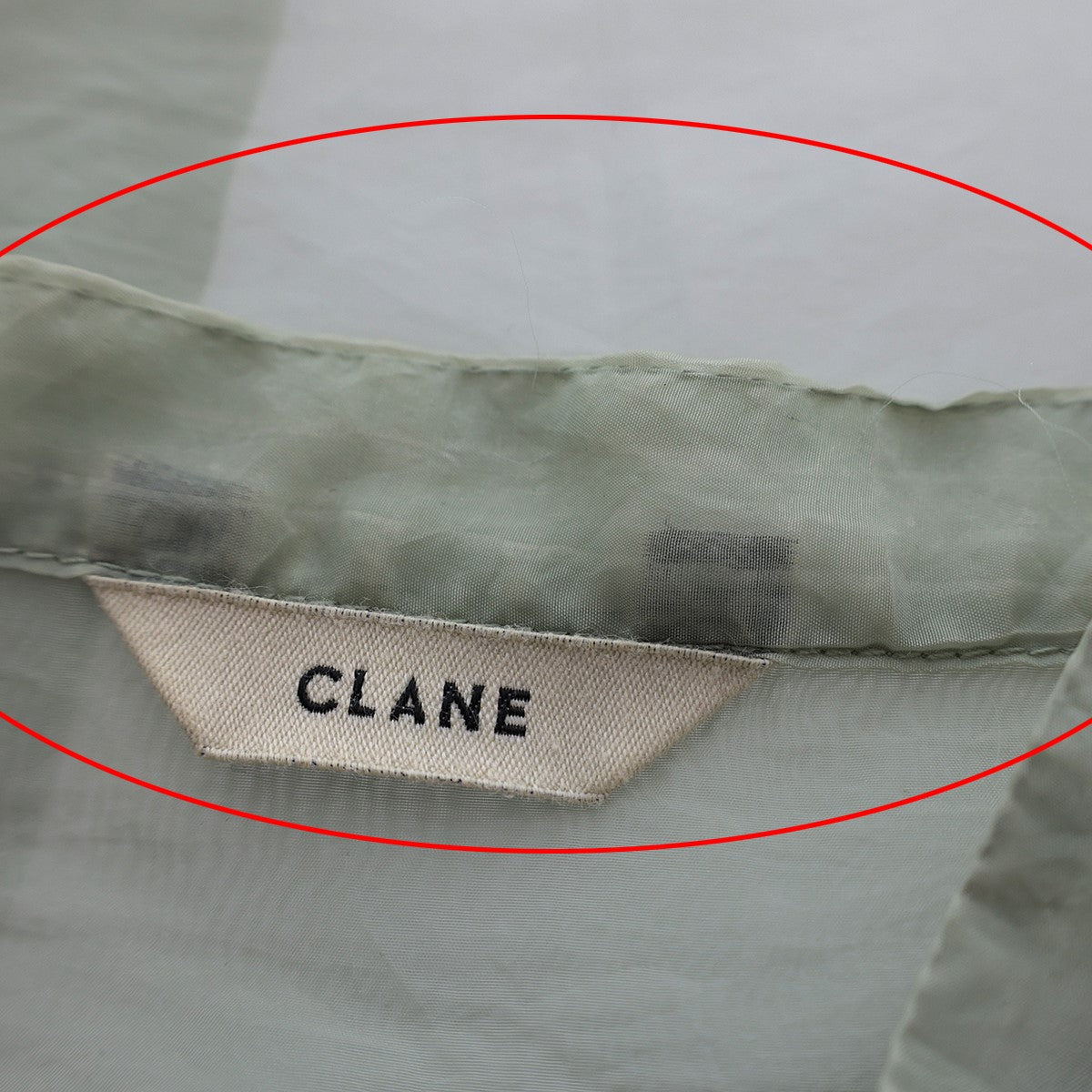 CLANE(クラネ) Switch SHEER SHIRTスウイッチシアーシャツ シースルーシャツ10108-3032 グリーン サイズ:1 レディース シャツ 中古・古着