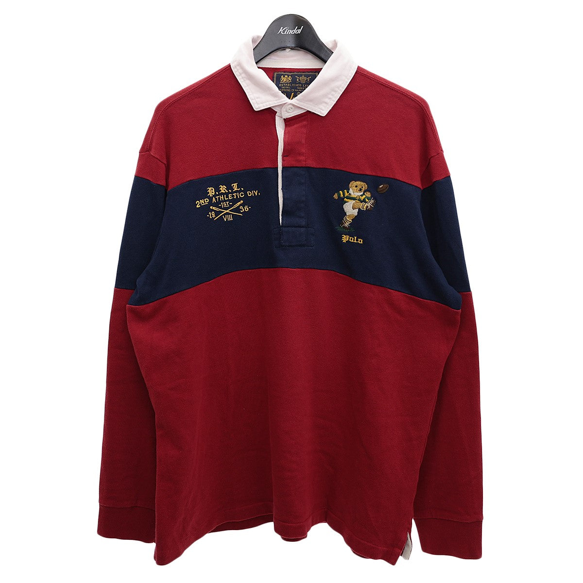 POLO RALPH LAUREN(ポロラルフローレン) ポロベアラガーシャツ レッド×ネイビー サイズ L｜【公式】カインドオルオンライン  ブランド古着・中古通販【kindal】