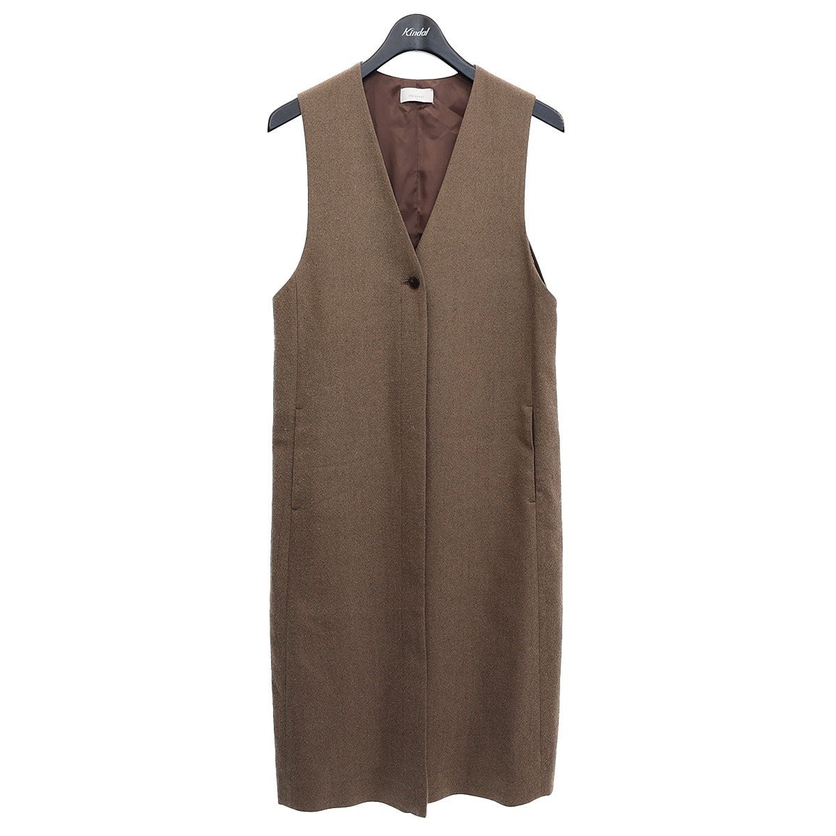 Co Twill Tuxedo Vest Dressウール／シルク／コットンロングジレBBZ1022209A0002