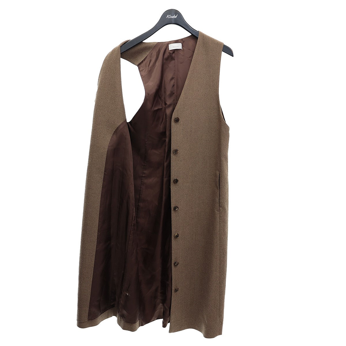 Co Twill Tuxedo Vest Dressウール／シルク／コットンロングジレBBZ1022209A0002