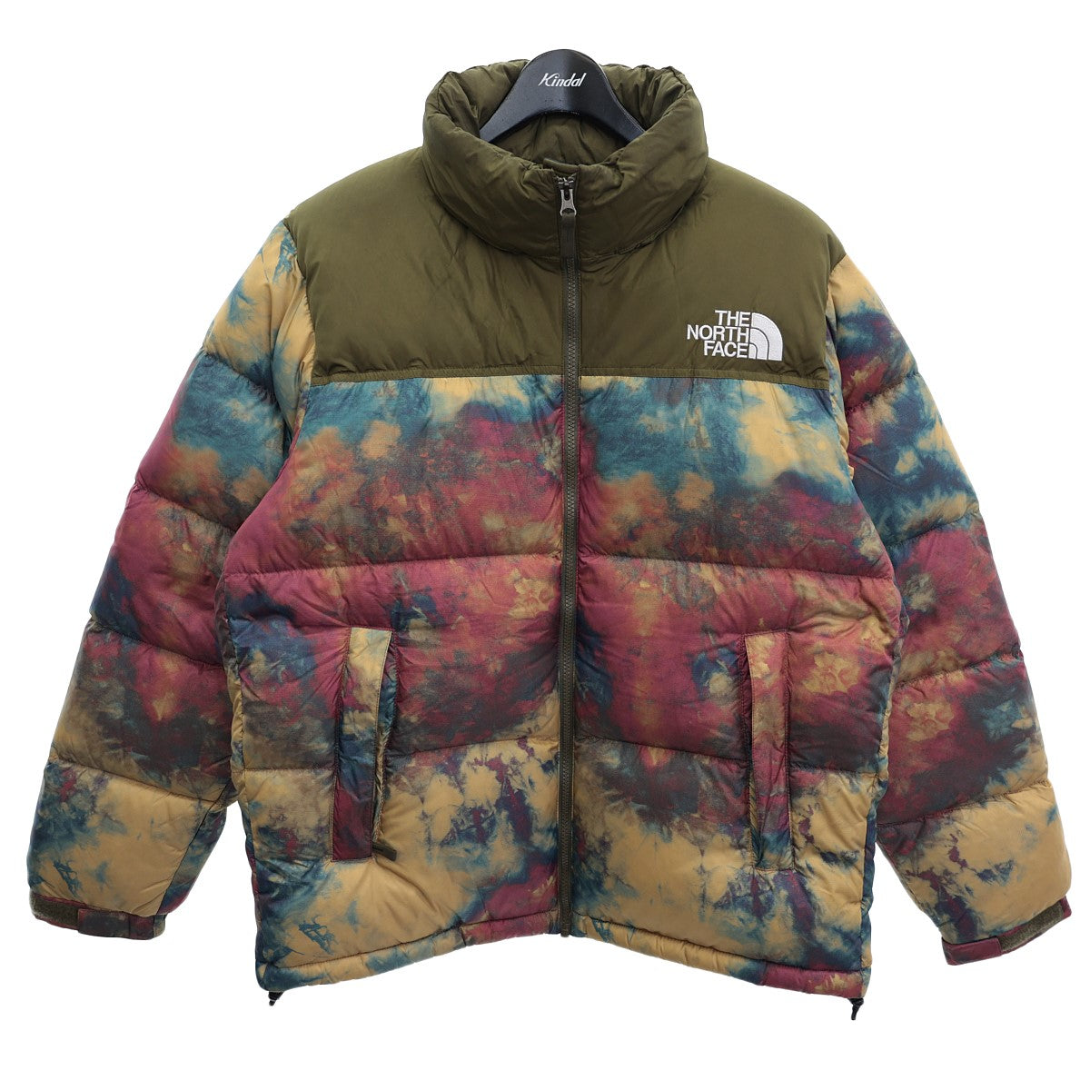 THE NORTH FACE(ザノースフェイス) Novelty Nuptse Jacketノベルティヌプシジャケット ダウンジャケットND92235  ND92235 カーキ／マルチカラー(ベージュ×レッド×ブルー等) サイズ L｜【公式】カインドオルオンライン ブランド古着・中古通販【kindal】