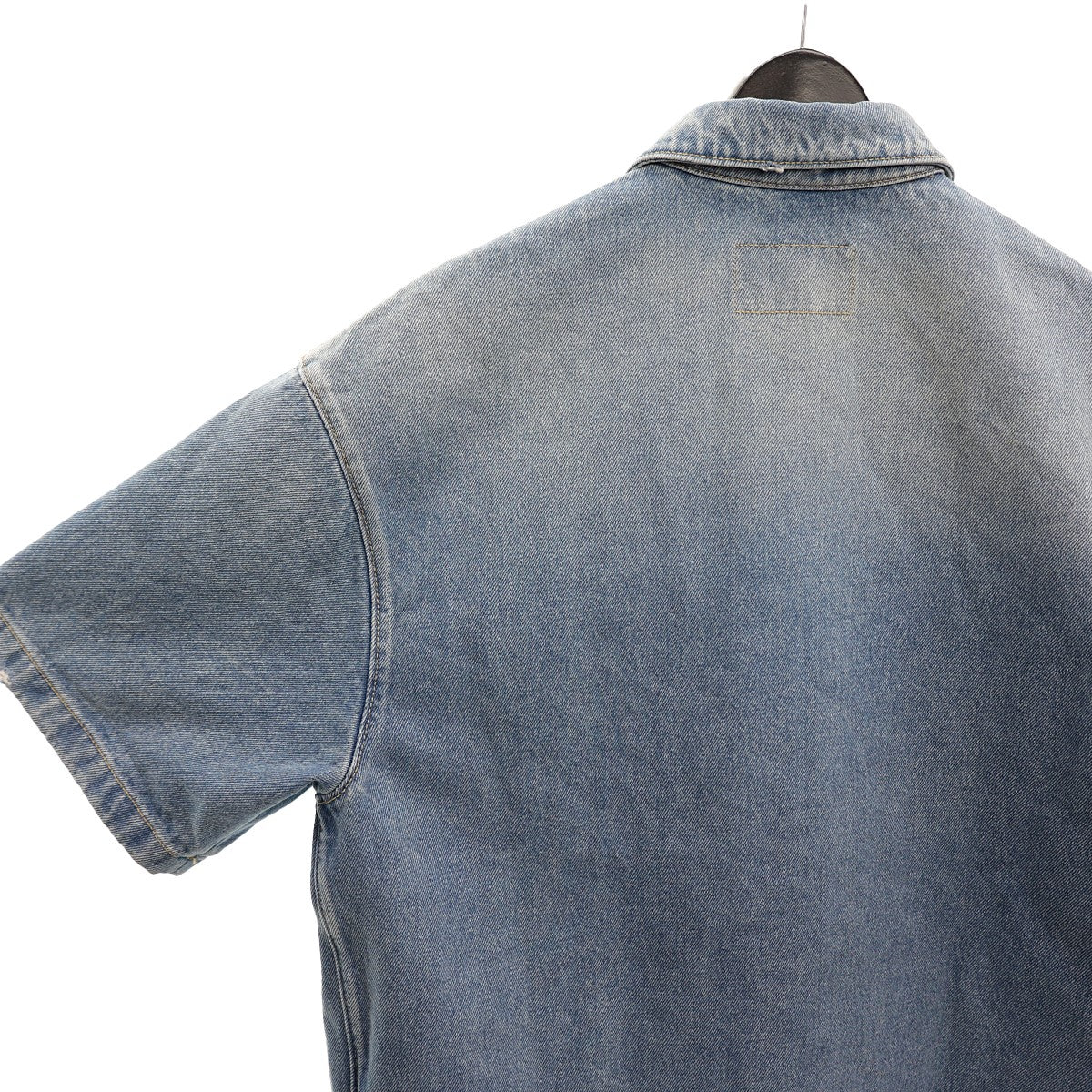 PRADA(プラダ) Denim Short Sleeve Shirtダメージ加工半袖デニム