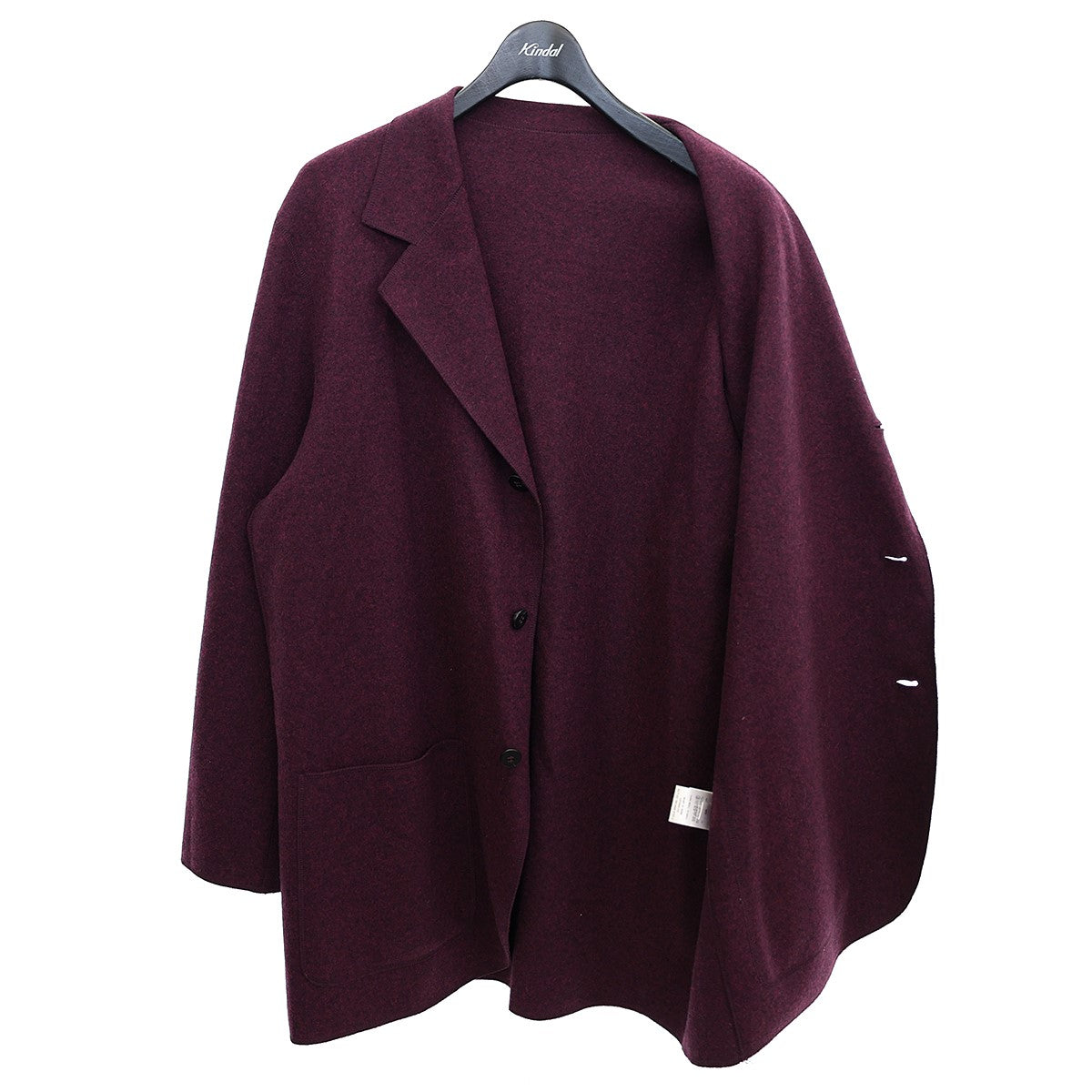 Cale(カル) WOOL FELT 3B JACKETウールフェルト3BジャケットC213U02J01 C213U02J01 エンジ サイズ  5｜【公式】カインドオルオンライン ブランド古着・中古通販【kindal】