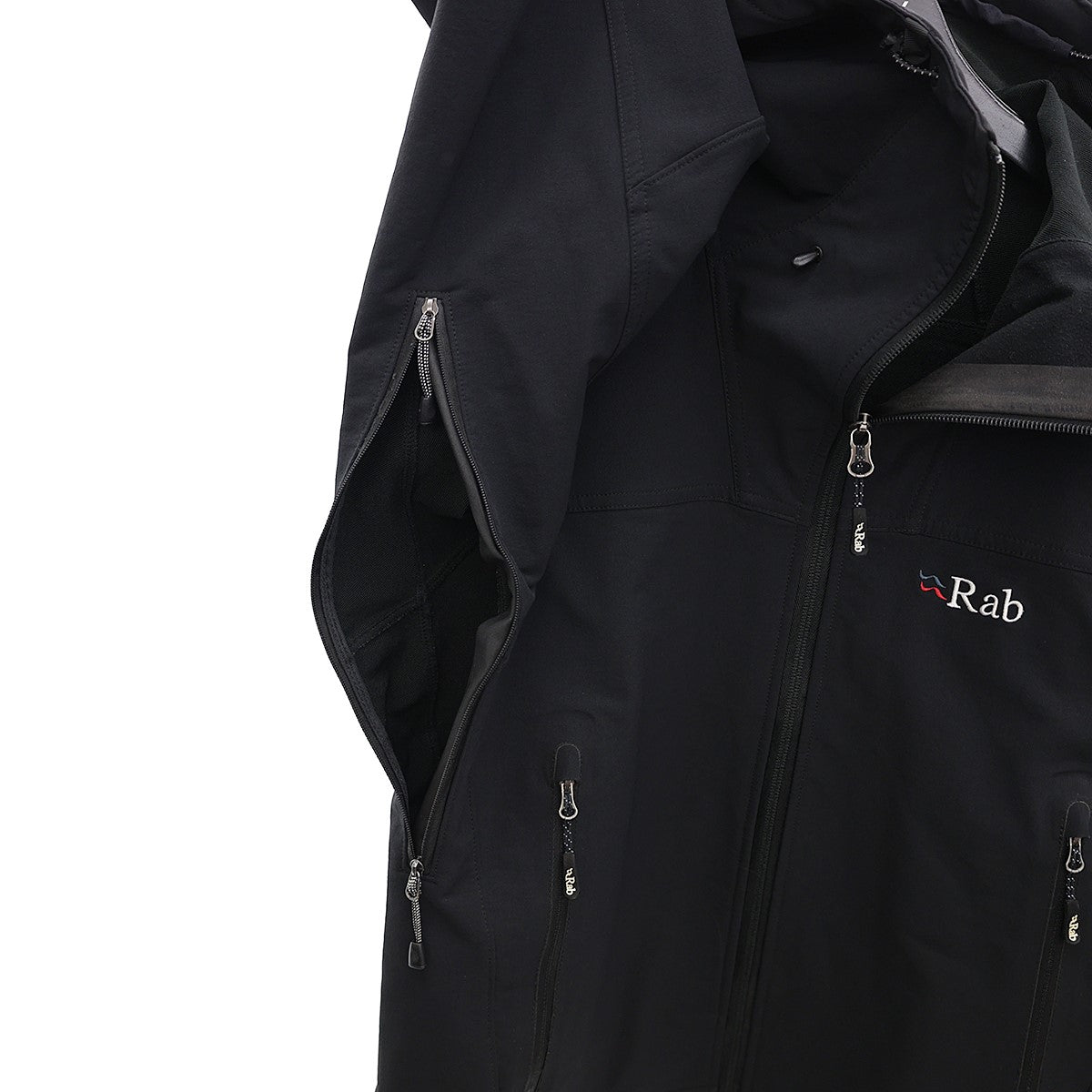 Rab(ラブ) EXODUS JACKET／エクソダス ジャケットソフトシェルフーデッドジャケットQFS-70 QFS-70 ブラック サイズ  M｜【公式】カインドオルオンライン ブランド古着・中古通販【kindal】