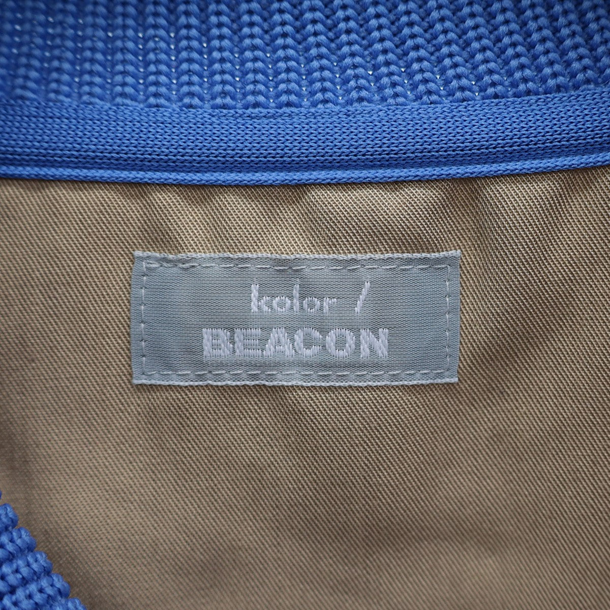 kolor／BEACON(カラービーコン) リヨセルギャバジンポロシャツ切替プルオーバーシャツ22SBM-B01139 22SBM-B01139  ベージュ／ホワイト／ブルー等 サイズ 2｜【公式】カインドオルオンライン ブランド古着・中古通販【kindal】