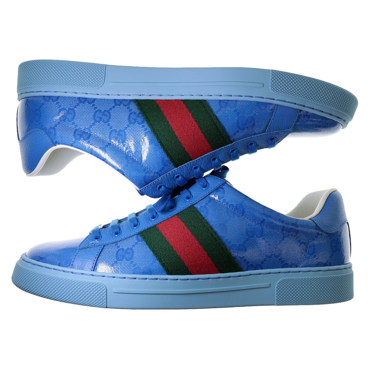 GUCCI(グッチ) エースクリスタルGGキャンバスローカットスニーカー760775 760775 ブルー サイズ 9  1/2｜【公式】カインドオルオンライン ブランド古着・中古通販【kindal】