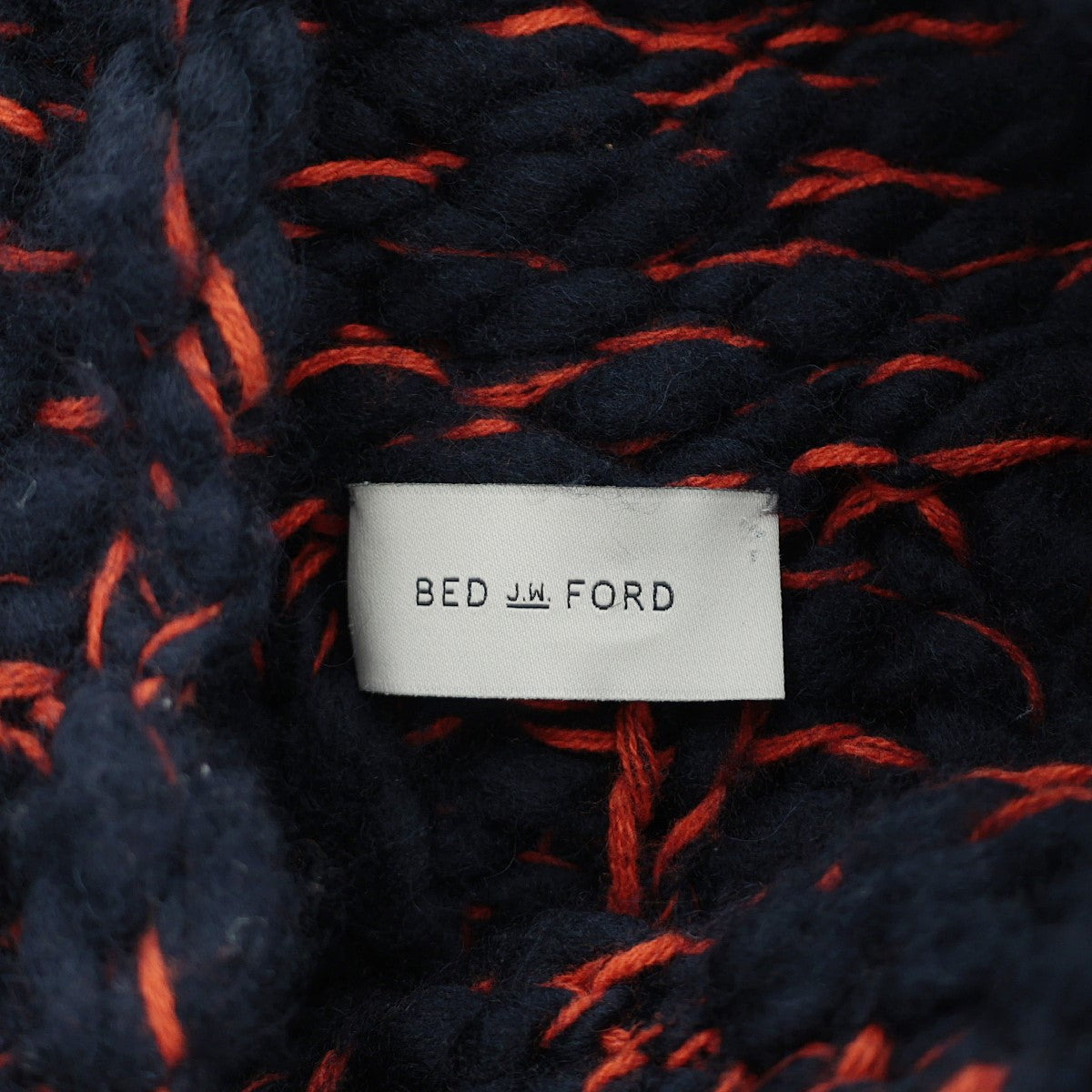 BED J．W． FORD(ベッドフォード) ローゲージニットプルオーバー16AW-B-KT01 16AW-B-KT01 ネイビー／レッド系 サイズ  Free｜【公式】カインドオルオンライン ブランド古着・中古通販【kindal】